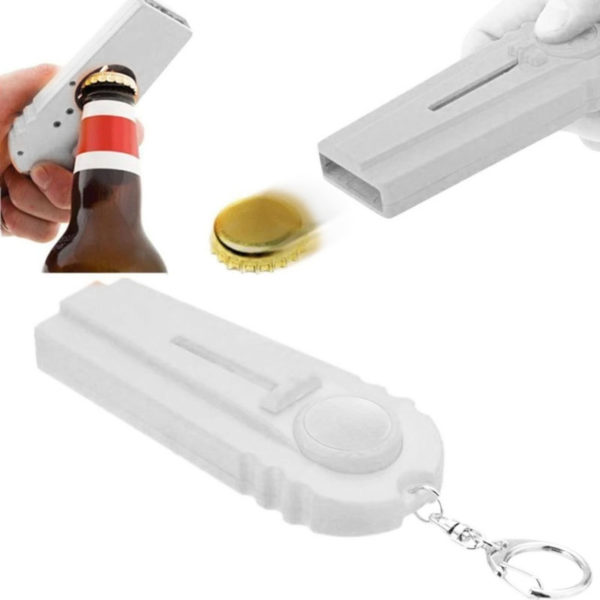 Bottle opener capsule launcher | White