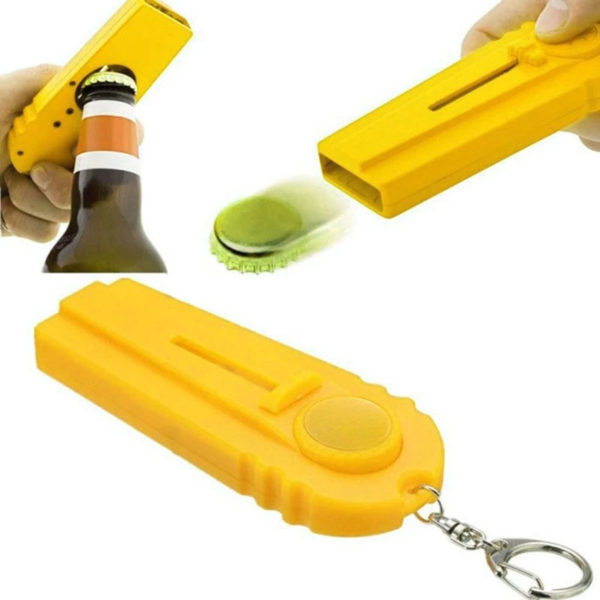 Bottle opener capsule launcher | Yellow