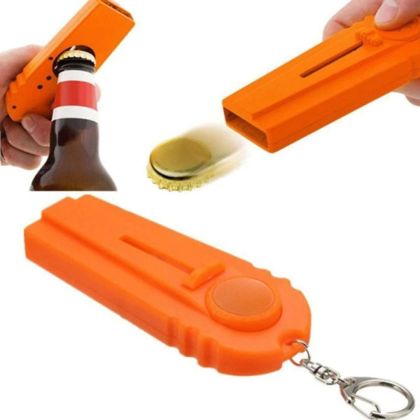Bottle opener capsule launcher | Orange