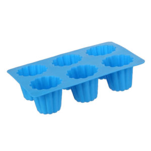 Silicone mold for 6 French cannelés | Blue