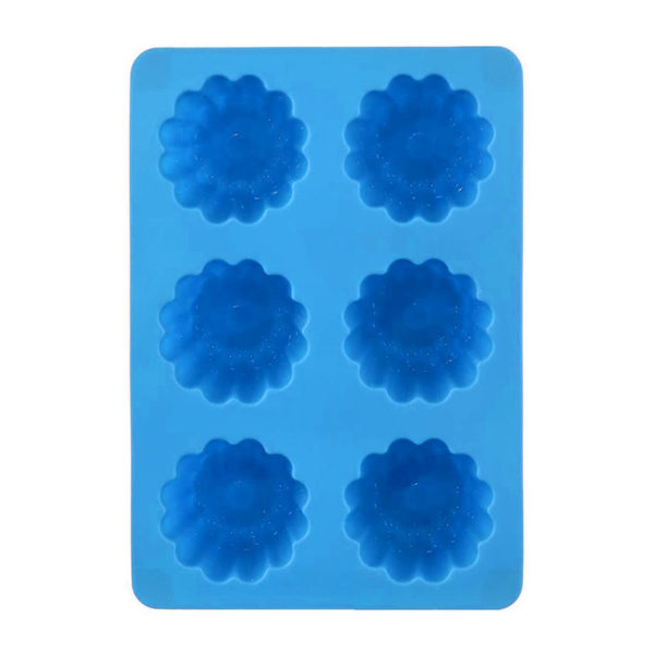 Silicone mold for 6 French cannelés | Blue