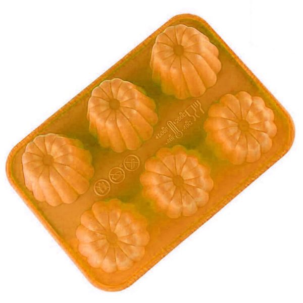 Silicone mold for 6 French cannelés | Orange