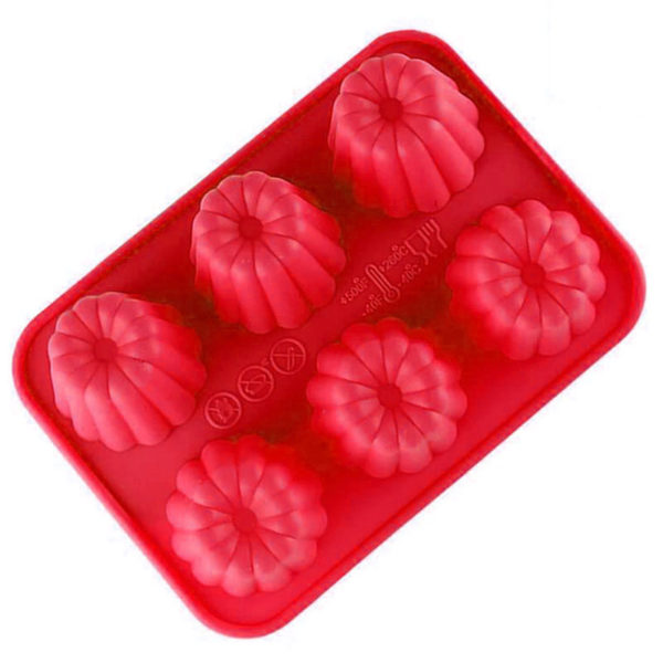 Silicone mold for 6 French cannelés | Red