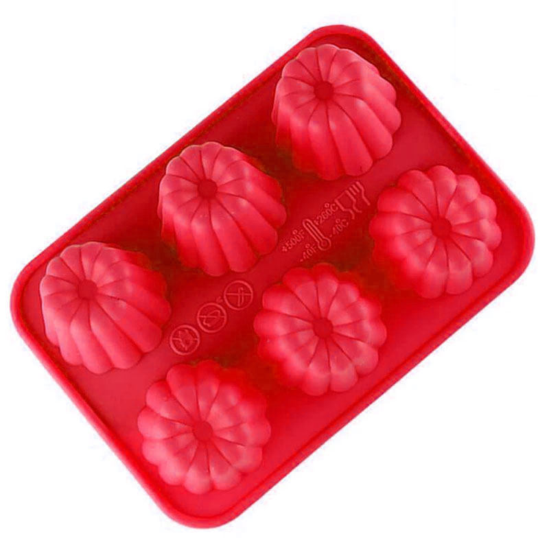 Moule en silicone pour 6 cannelés  Rouge -  - Zunik Zunik