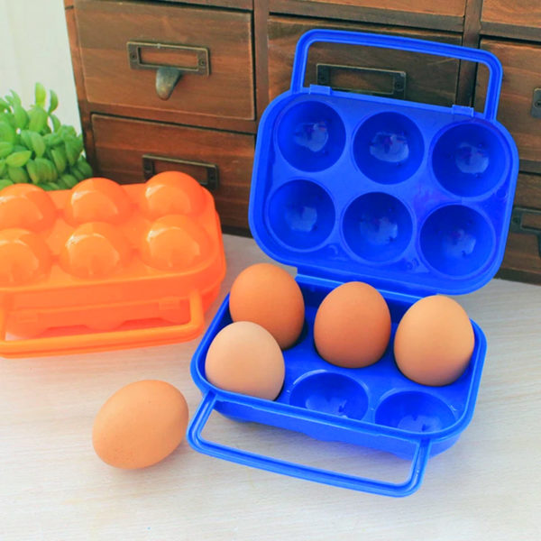 Colored transport box for 6 eggs | Orange