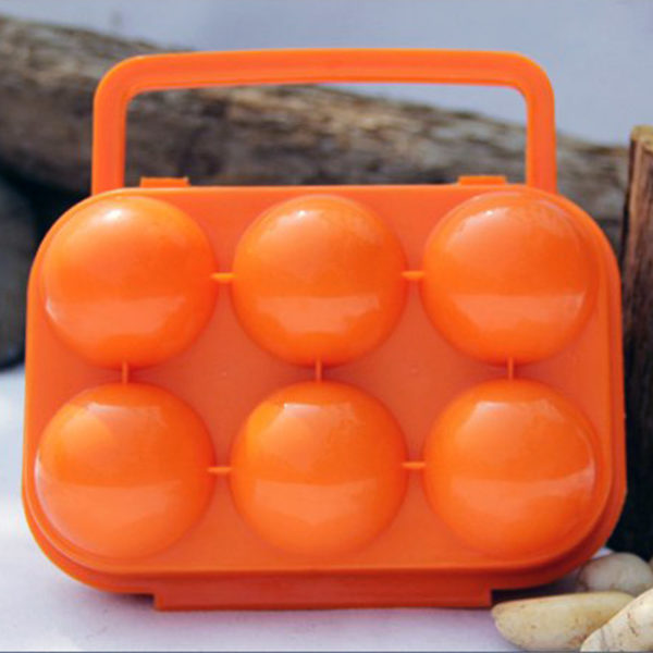 Colored transport box for 6 eggs | Orange