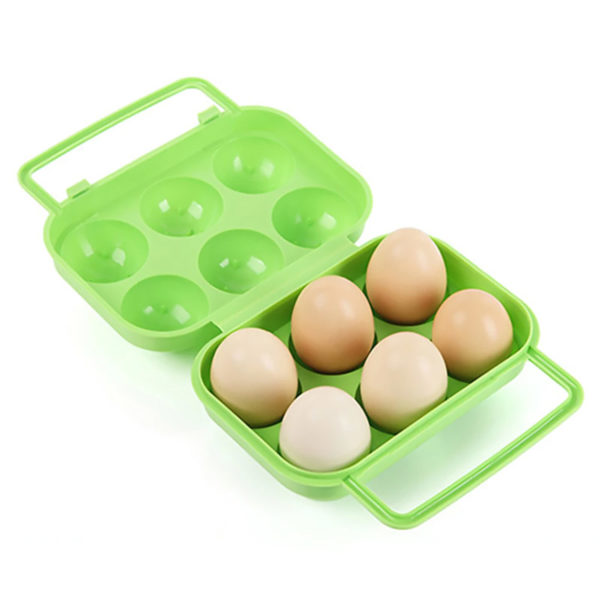 Colored transport box for 6 eggs | Green