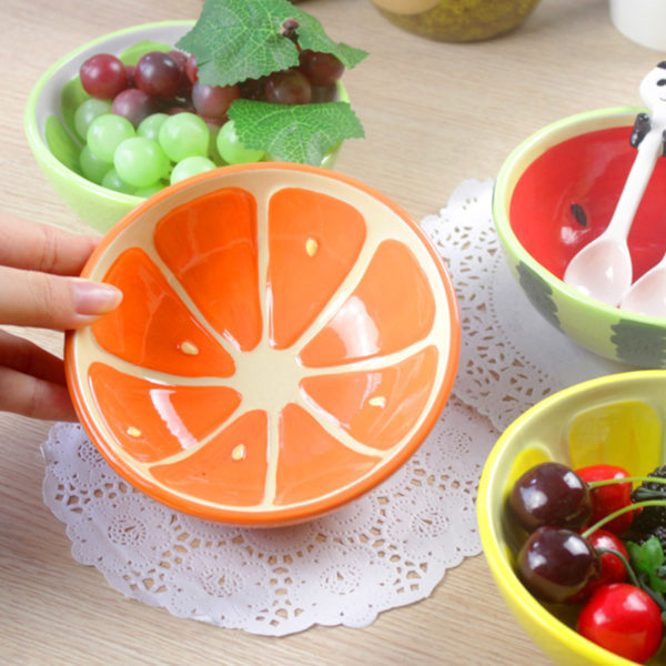 Colorful Fruity Ceramic Bowl | Orange