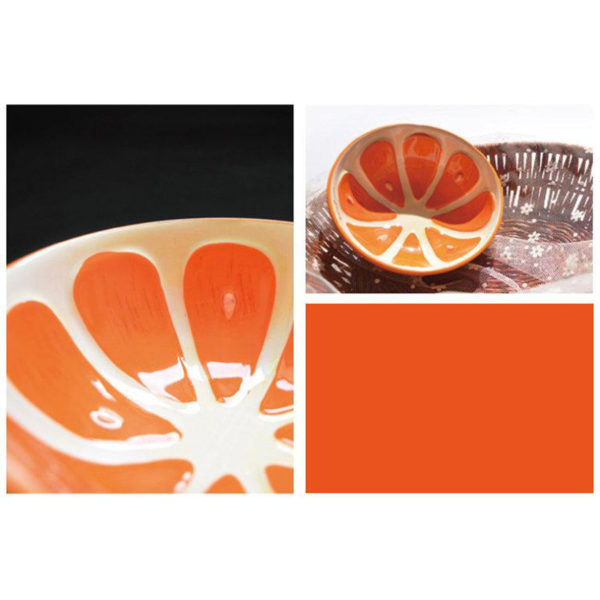 Colorful Fruity Ceramic Bowl | Orange