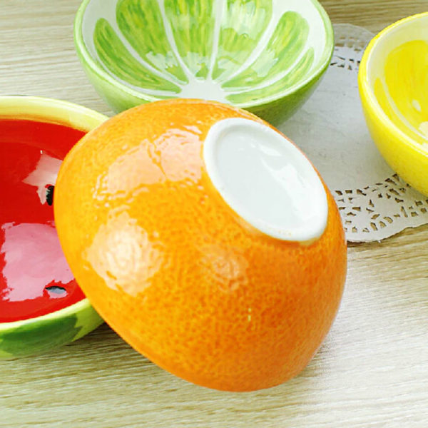 Colorful Fruity Ceramic Bowl | Orange