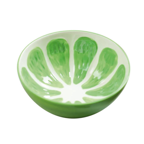 Colorful Fruity Ceramic Bowl | Lime