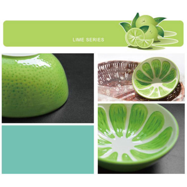 Colorful Fruity Ceramic Bowl | Lime