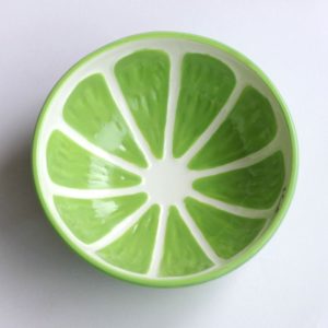 Colorful Fruity Ceramic Bowl | Lime