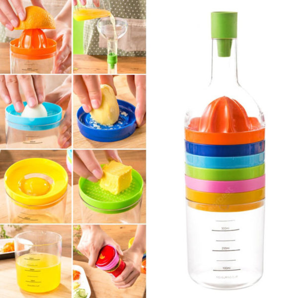 8-in-1 bottle of 8 colorful cookware