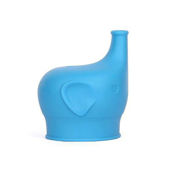 Silicone Baby Elephant Lid for Glass | Blue