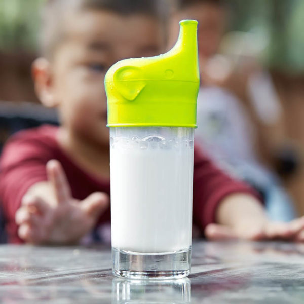 Couvercle bébé éléphant en silicone pour verre | Jaune