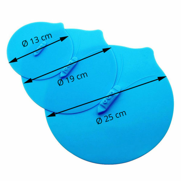 Set of 3 Silicone Steam Boat lids from Ø 13cm to Ø 25cm