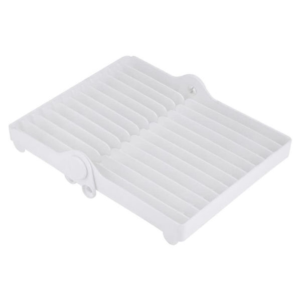 Compact Folding Mini Dish Drainer | White