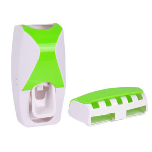 Toothpaste Dispenser and Toothbrush Holder | Green
