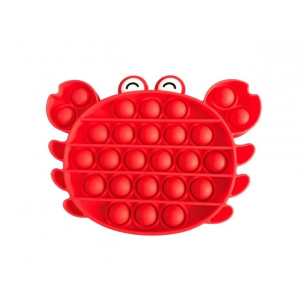 Jeu multifonction ludique “Pop” en silicone | Crabe