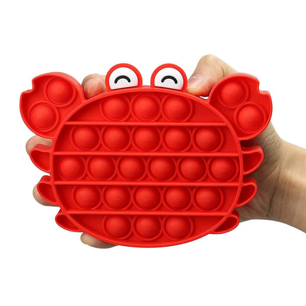 Jeu multifonction ludique “Pop” en silicone | Crabe