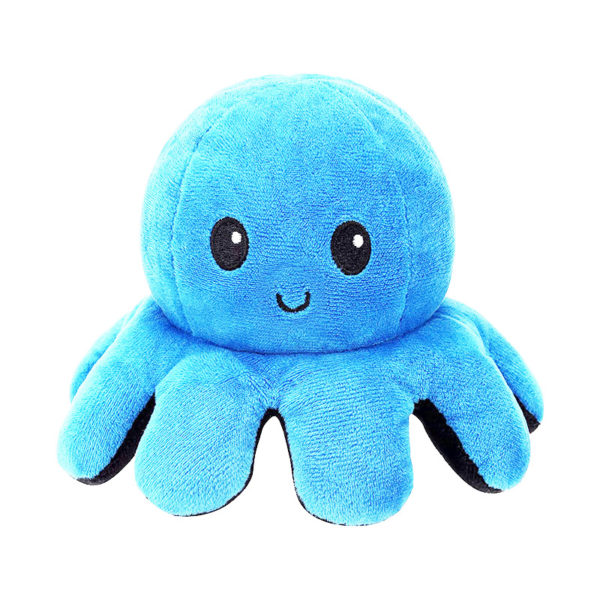 Adorable peluche pieuvre réversible géante | Bleu