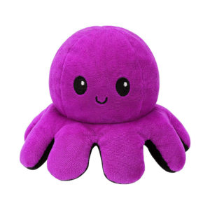 Adorable peluche pieuvre réversible géante | Rose & Bleu