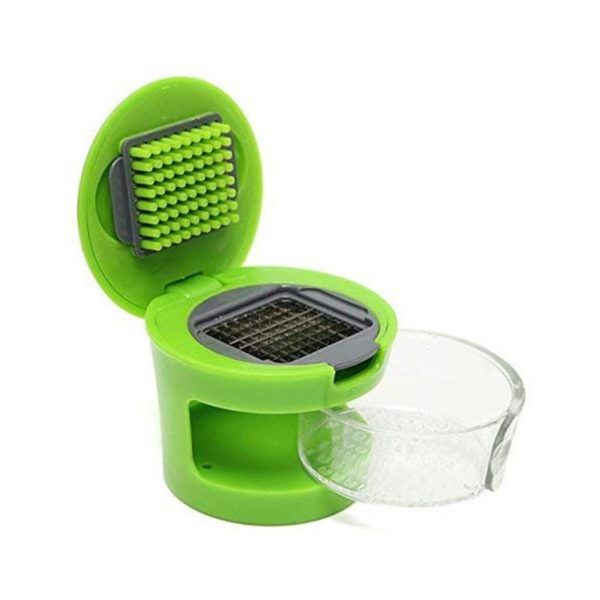 Manual multifunction garlic chopping box | Green