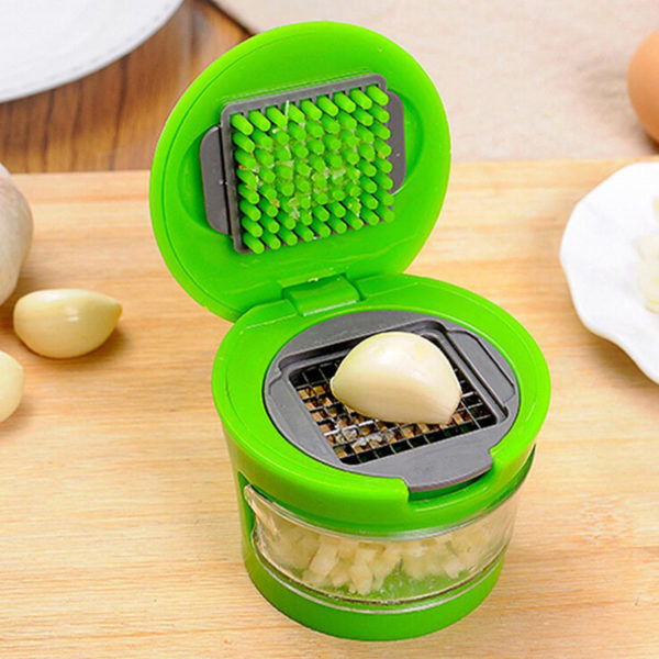Manual multifunction garlic chopping box | Green