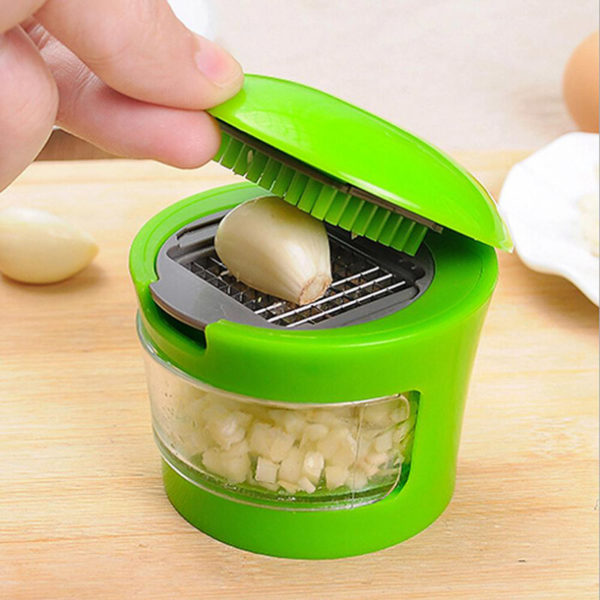 Manual multifunction garlic chopping box | Green