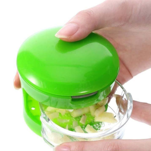 Manual multifunction garlic chopping box | Green