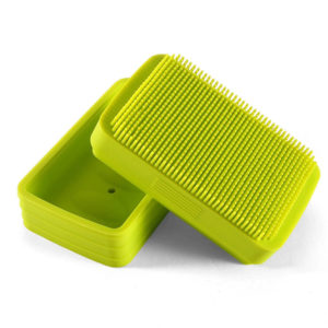 Brosse-boite à savon multifonction en silicone | Vert