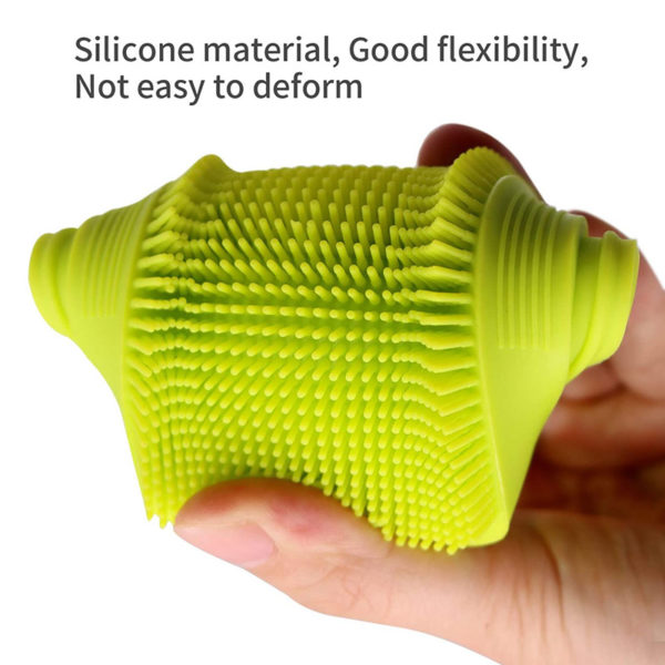 Brosse-boite à savon multifonction en silicone | Vert