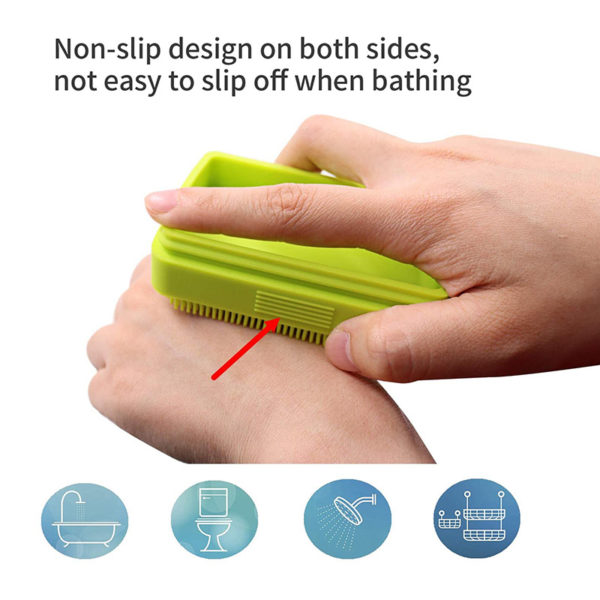 Brosse-boite à savon multifonction en silicone | Vert