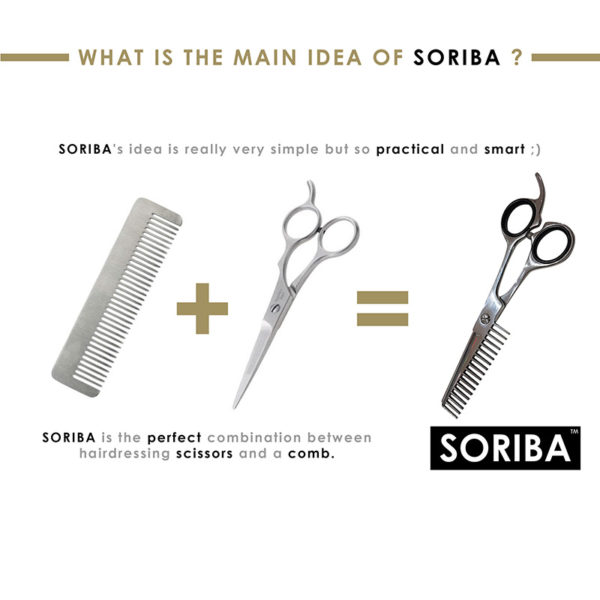 Professional Stainless Steel Scissors-Comb SORIBA