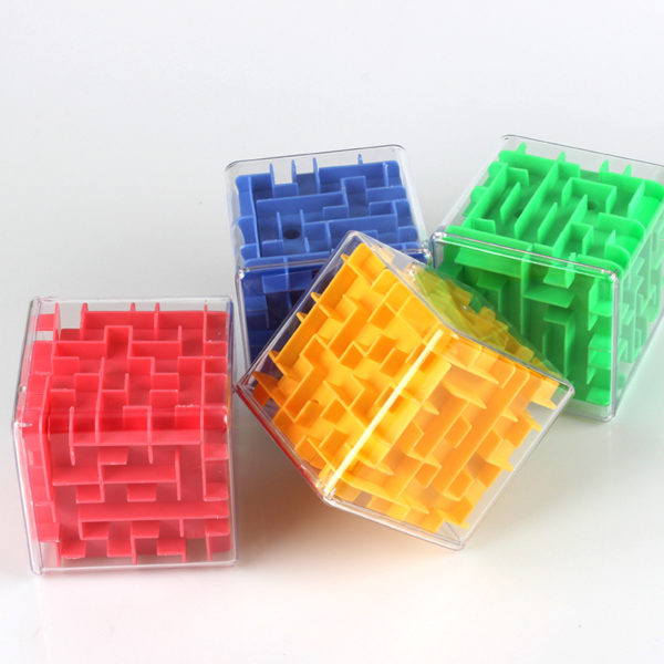3d ball maze cube | Yellow
