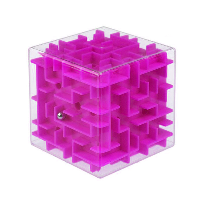 Cube de labyrinthe 3D à bille | Rose