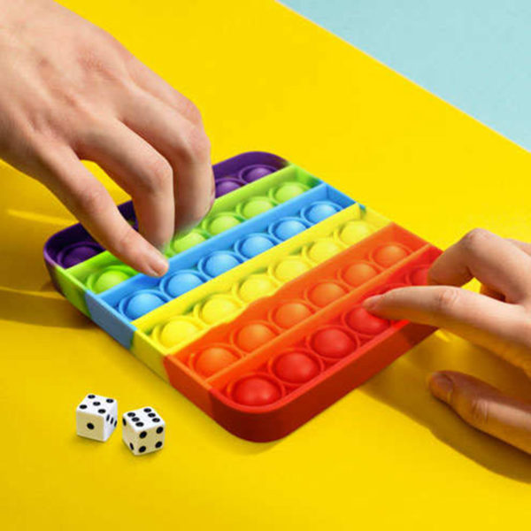 Jeu multifonction ludique “Pop” en silicone Puzzle | Bleu