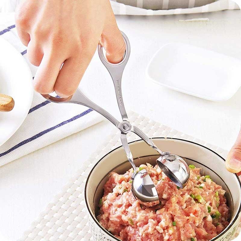 Pince à boulette de viande en acier inoxydable - Boutique de la Cuisine