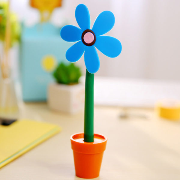 Flower pen with its pot | Blue