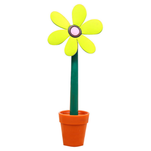 Flower pen with its pot | Yellow