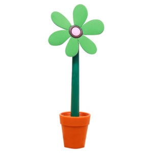 Stylo Fleur avec son pot | Vert