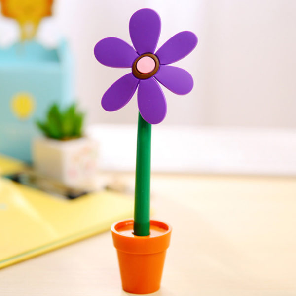 Flower pen with its pot | Purple