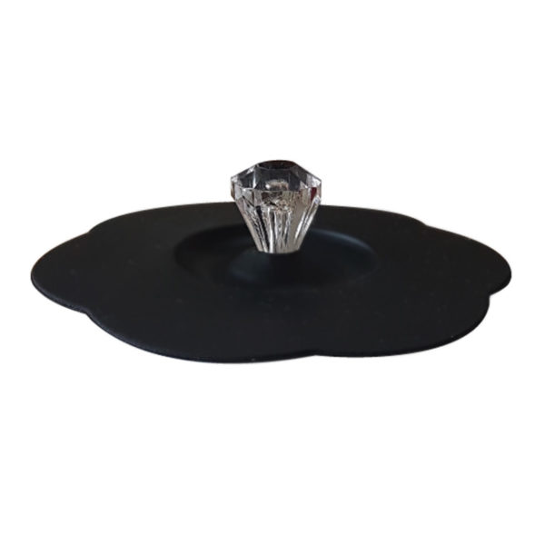 Silicone dust cover with diamond | Black