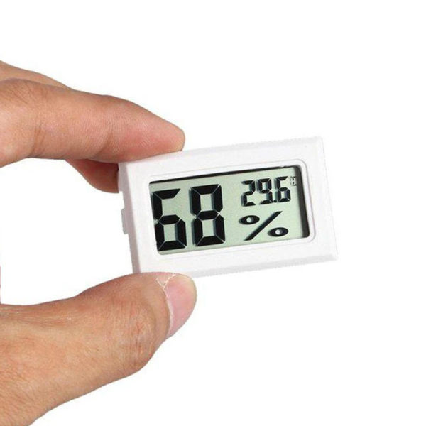 Convenient LCD Digital Hygrometer and Thermometer | White