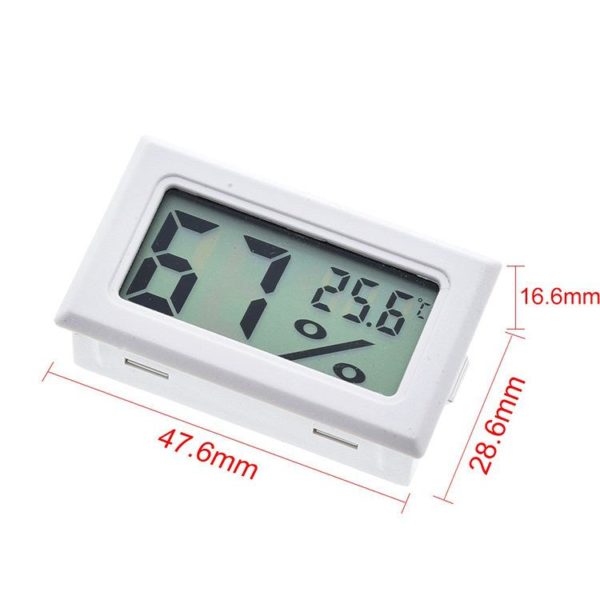 Convenient LCD Digital Hygrometer and Thermometer | White