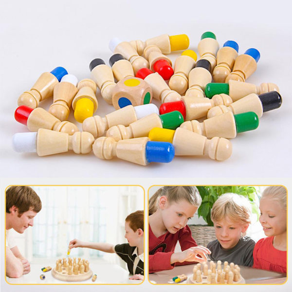 Educational Wooden Memory Chess Game
