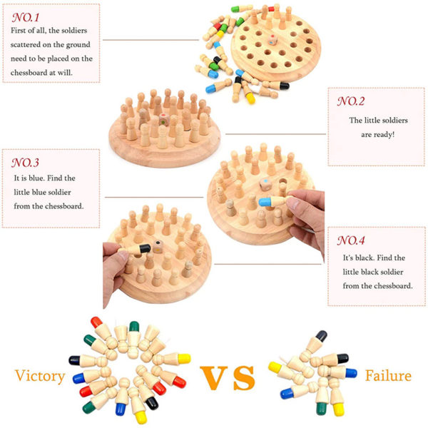 Educational Wooden Memory Chess Game