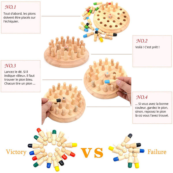 Educational Wooden Memory Chess Game