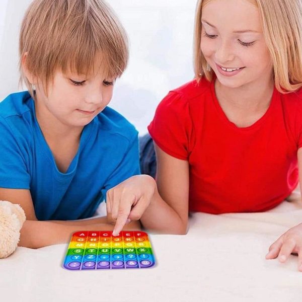 Jeu multifonction éducatif “Pop” en silicone carré | NOMBRES